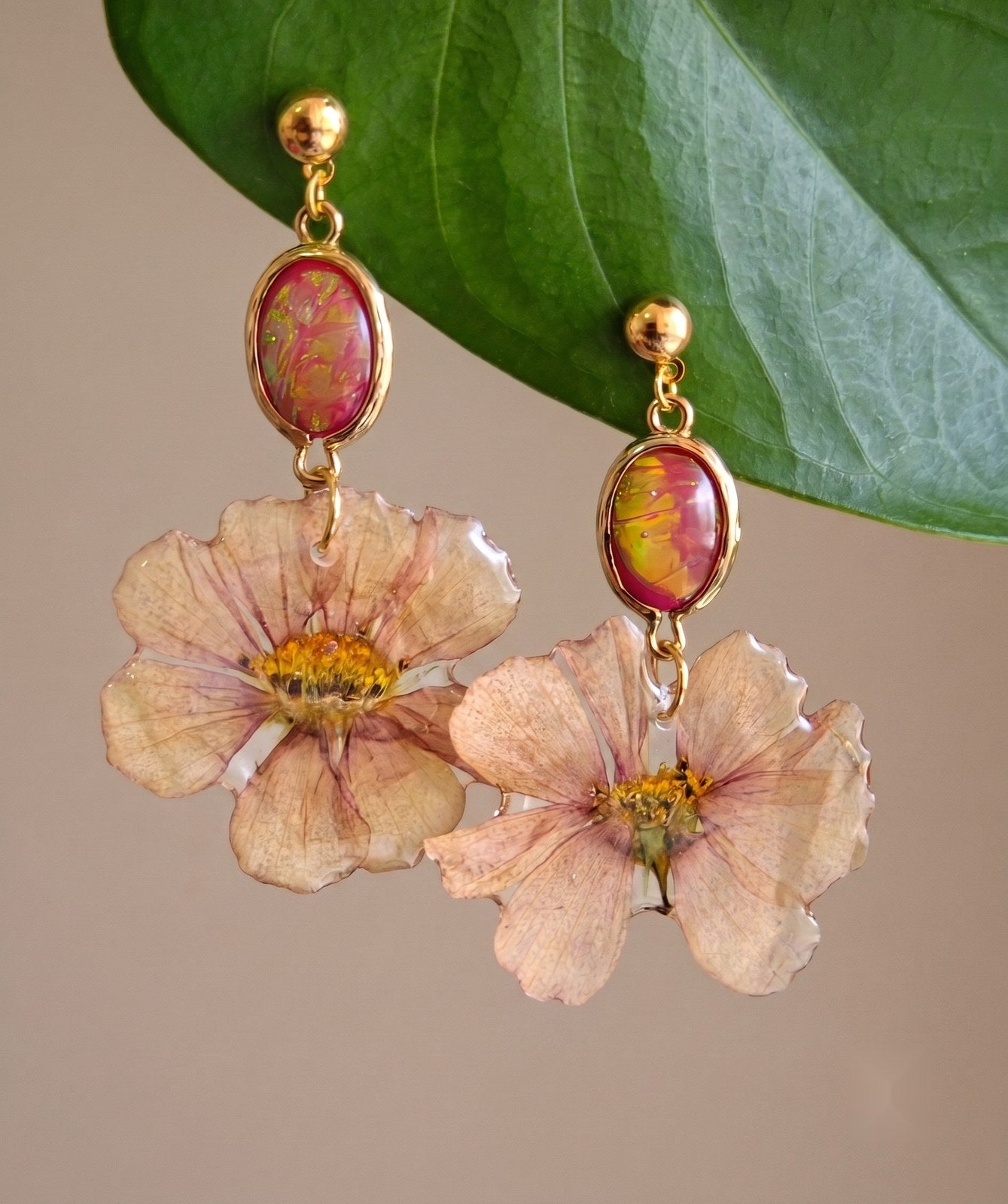 Cosmos — Pressed Cosmos Earrings
